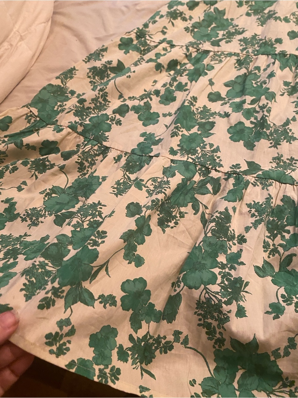 Monteau Los Angeles Size M Green Floral Halter Maxi Dress With Pockets - Picture 8 of 12